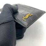 Tiny Cassandre Card Croco Black GHW