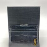 Tiny Cassandre Card Croco Black GHW