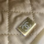 C22 Small Shiny Lambskin Beige Gold Hardware