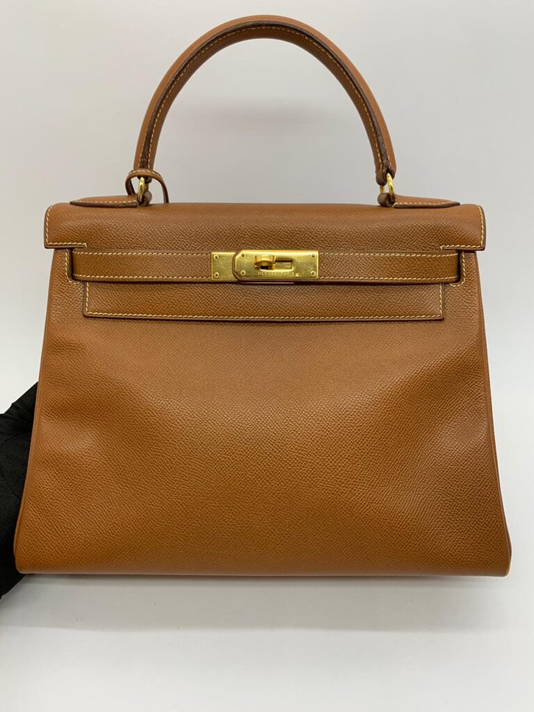 Kelly 28 Epsom Gold on Gold Hardware