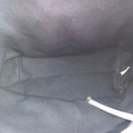 Drawstring Backpack Croco Embossed White Gold Hardware