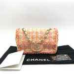 Mini Rectangle Tweed Pink Orange SHW