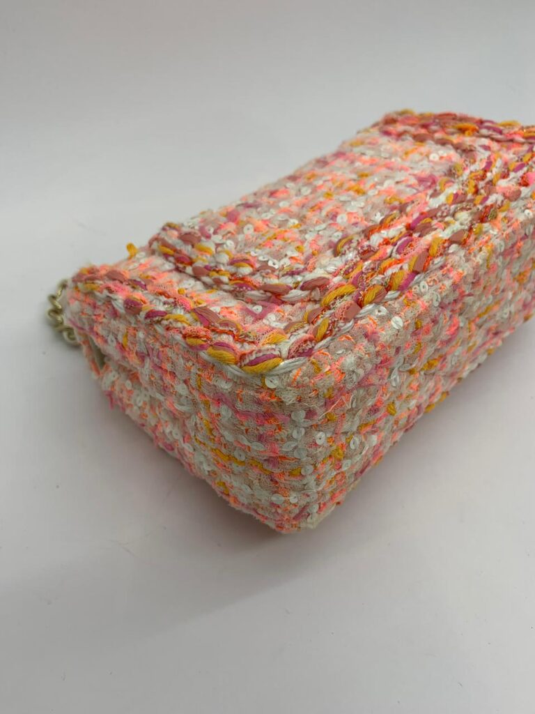 Mini Rectangle Tweed Pink Orange SHW