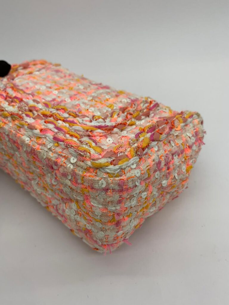 Mini Rectangle Tweed Pink Orange SHW