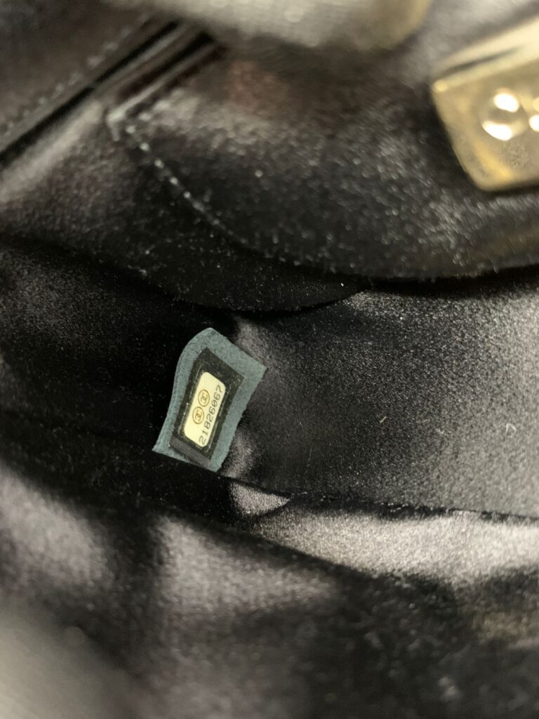 Mini Flap Bag Black Satin GHW