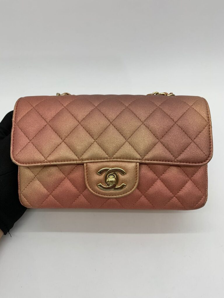 Mini Rectangle Irredescent Peach GHW
