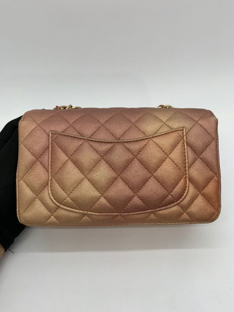 Mini Rectangle Irredescent Peach GHW
