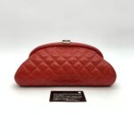 Timeless Clutch Caviar Red SHW