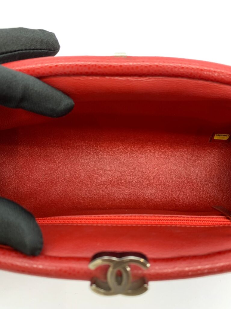 Timeless Clutch Caviar Red SHW