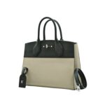 City Steamer MM Grained Noir Galet Silver Hardware