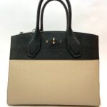 City Steamer MM Grained Noir Galet Silver Hardware