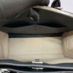 City Steamer MM Grained Noir Galet Silver Hardware