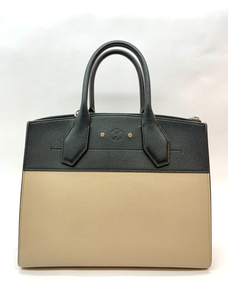 City Steamer MM Grained Noir Galet Silver Hardware