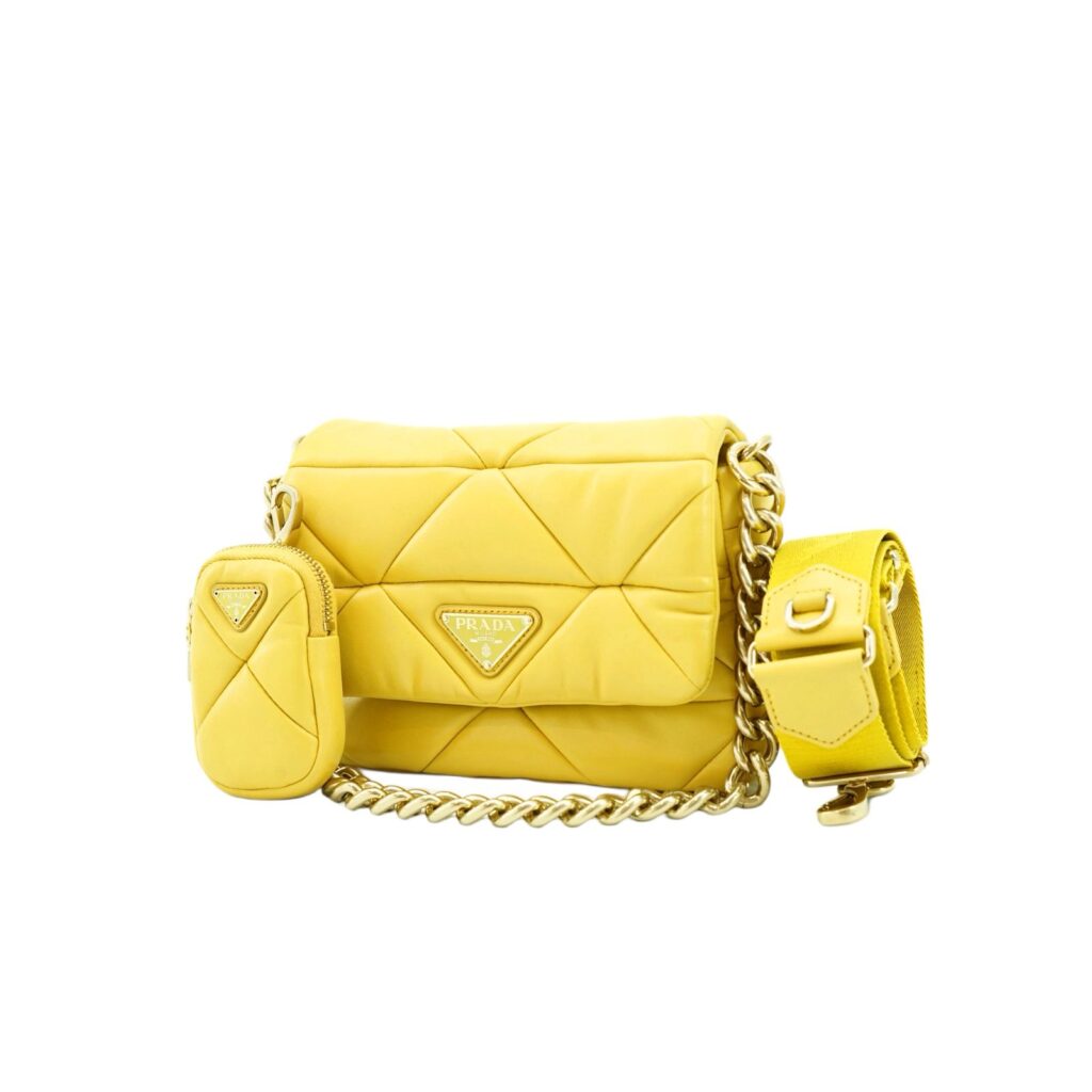 Patchwork Padded Shoulder Bag Nappa Patch Ginestra/ Yellow Gold Hardware