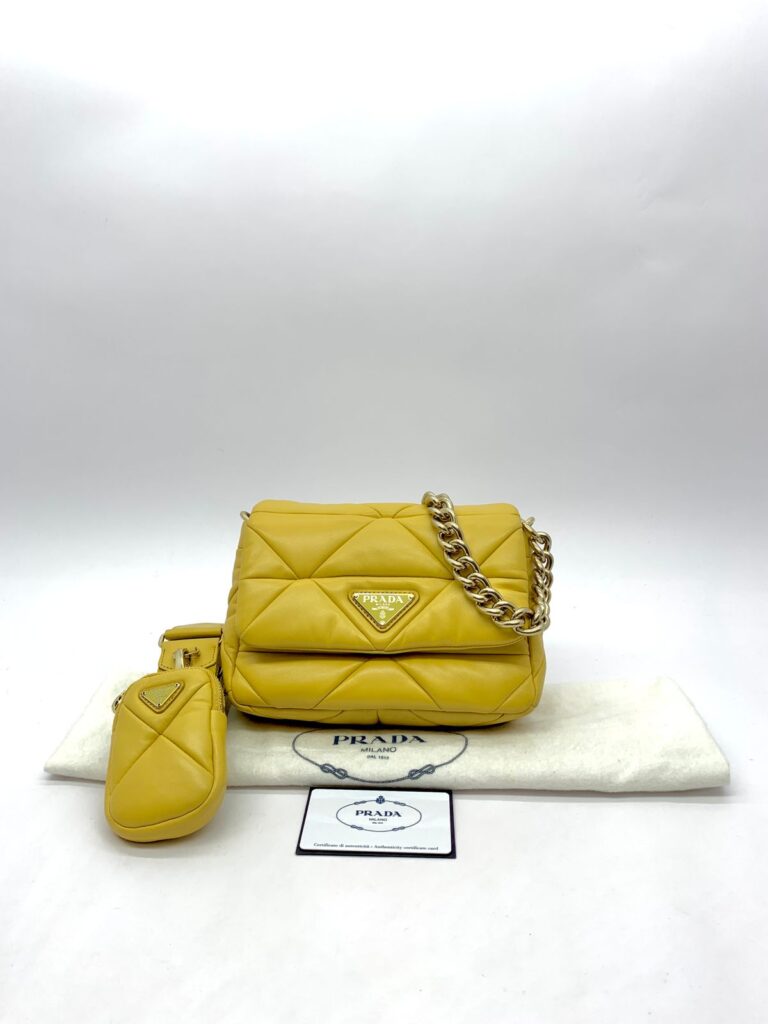 Patchwork Padded Shoulder Bag Nappa Patch Ginestra/ Yellow Gold Hardware