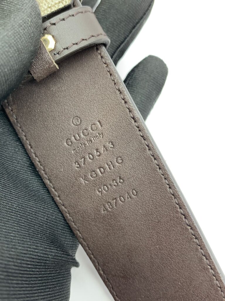 Interlocking Belt 3.5cm Supreme Canvas Brown Light Gold Hardware