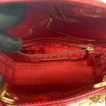 Lady Dior Mini Vernis Red Gold Hardware