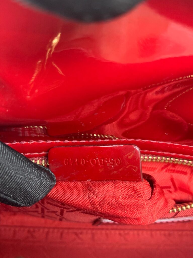 Lady Dior Mini Vernis Red Gold Hardware