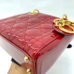 Lady Dior Mini Vernis Red Gold Hardware