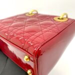 Lady Dior Mini Vernis Red Gold Hardware