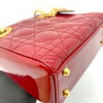 Lady Dior Mini Vernis Red Gold Hardware