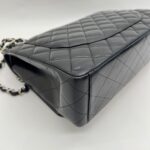 Maxi Classic D. Flap Lambskin Black Silver Hardware