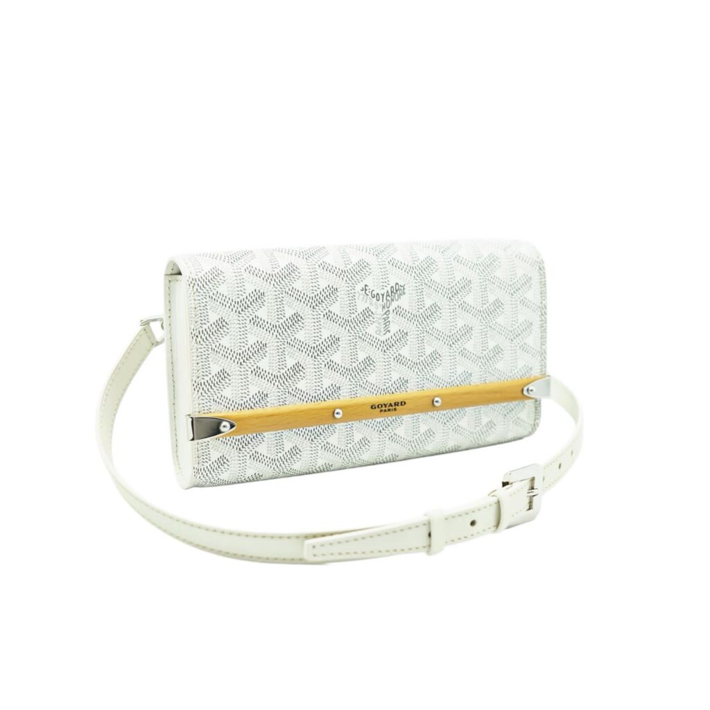 Monte Carlo Mini Case White Goyardine Silver Hardware