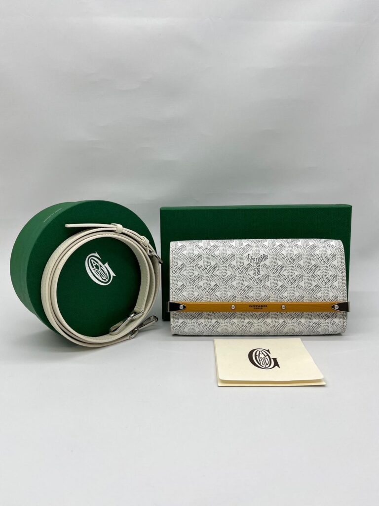 Monte Carlo Mini Case White Goyardine Silver Hardware