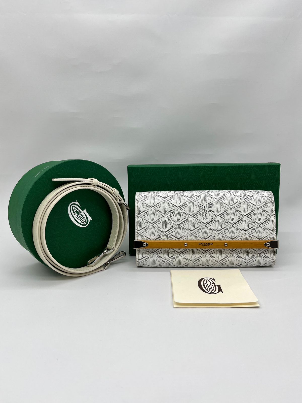 Monte Carlo Mini Case White Goyardine Silver Hardware