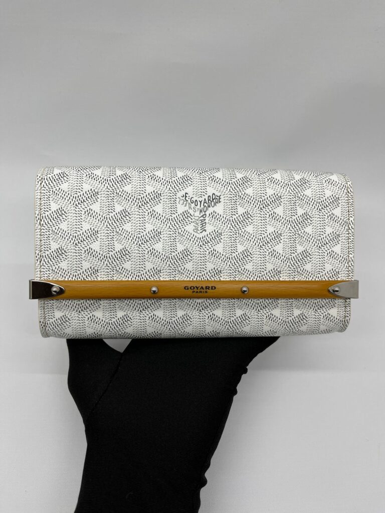 Monte Carlo Mini Case White Goyardine Silver Hardware
