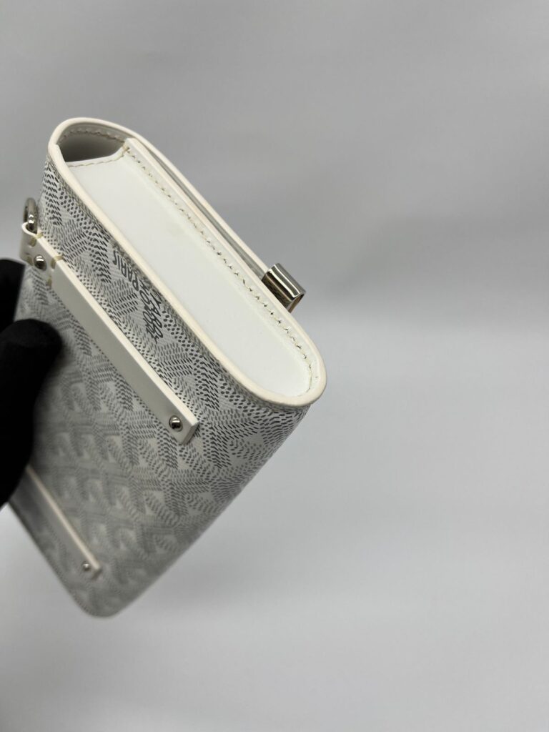 Monte Carlo Mini Case White Goyardine Silver Hardware