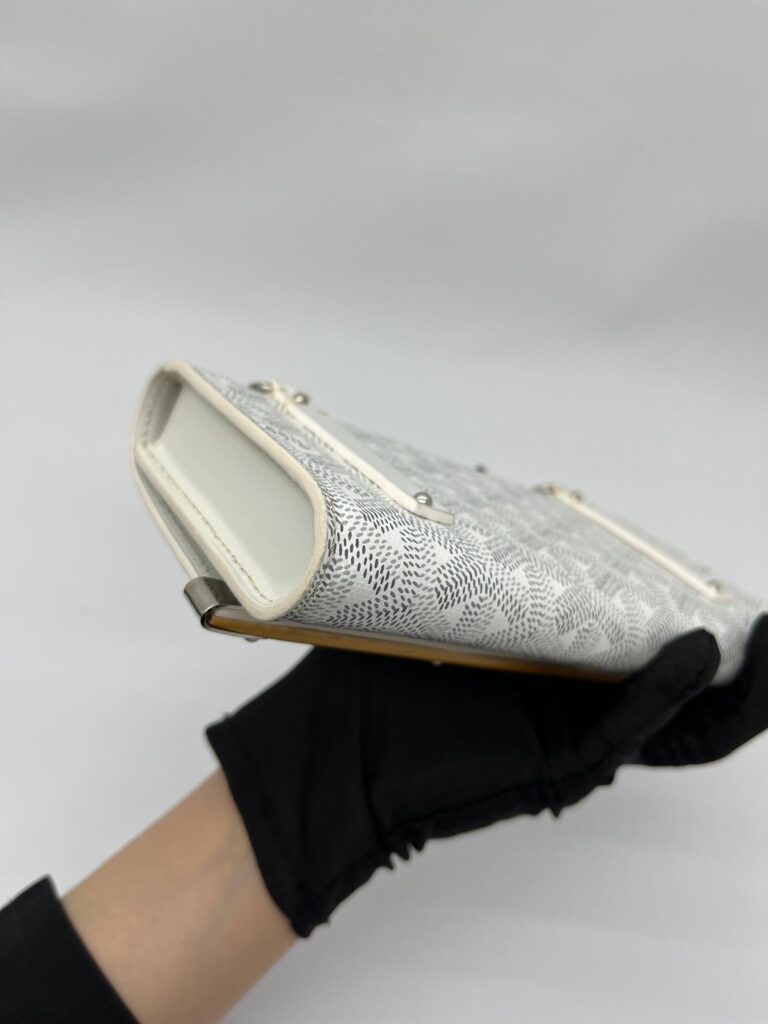 Monte Carlo Mini Case White Goyardine Silver Hardware