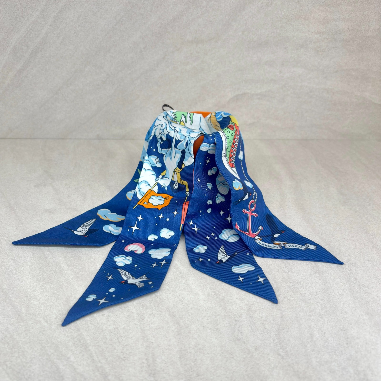 Sur Mon Nuage Ciel/Marine Clair/Multicolor