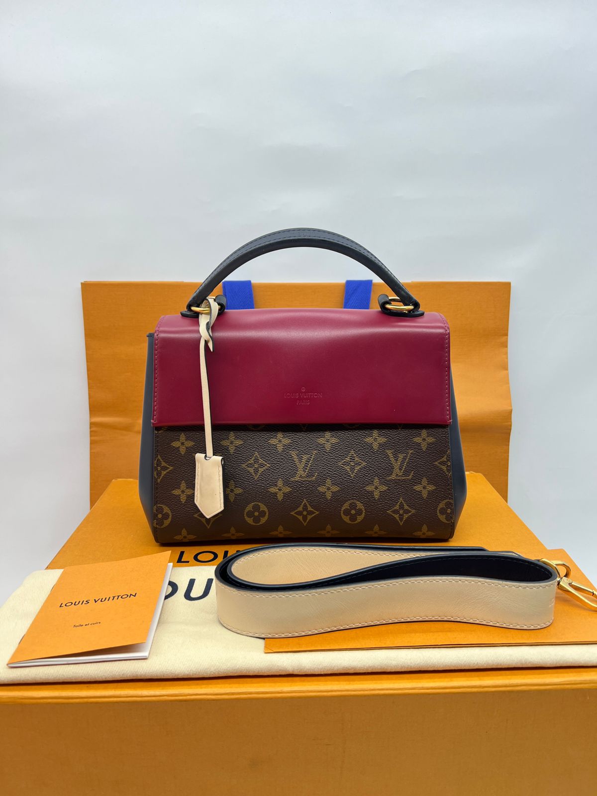 Cluny BB Monogram Red Blue Creme GHW