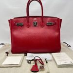 Birkin 25 Epsom Rouge Casaque PHW