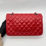 Medium Classic D Flap Caviar Red SHW