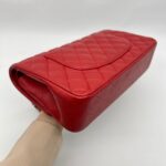 Medium Classic D Flap Caviar Red SHW