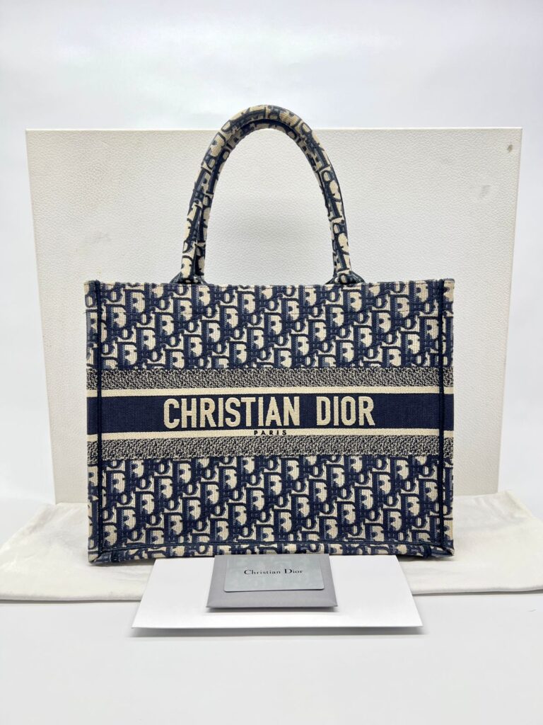 Medium Book Tote Blue Oblique