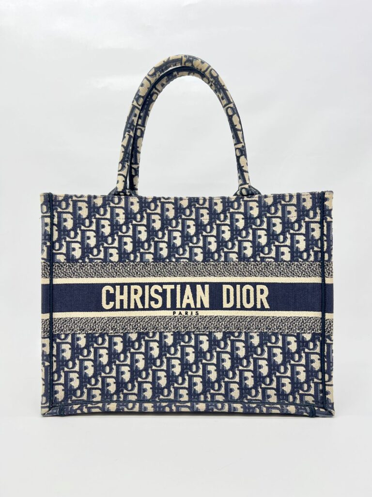 Medium Book Tote Blue Oblique