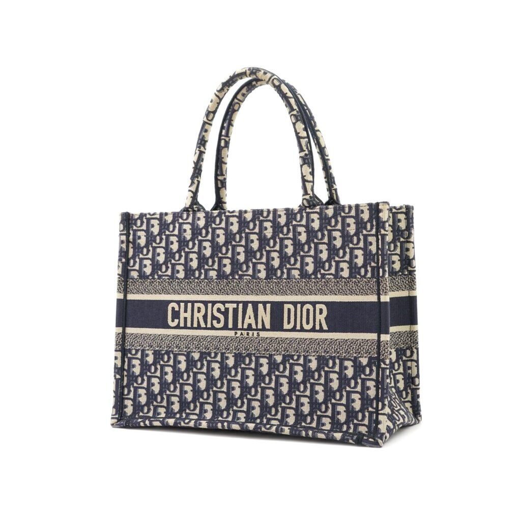 Medium Book Tote Blue Oblique