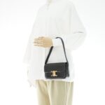 Triomphe Shoulder Bag Black GHW