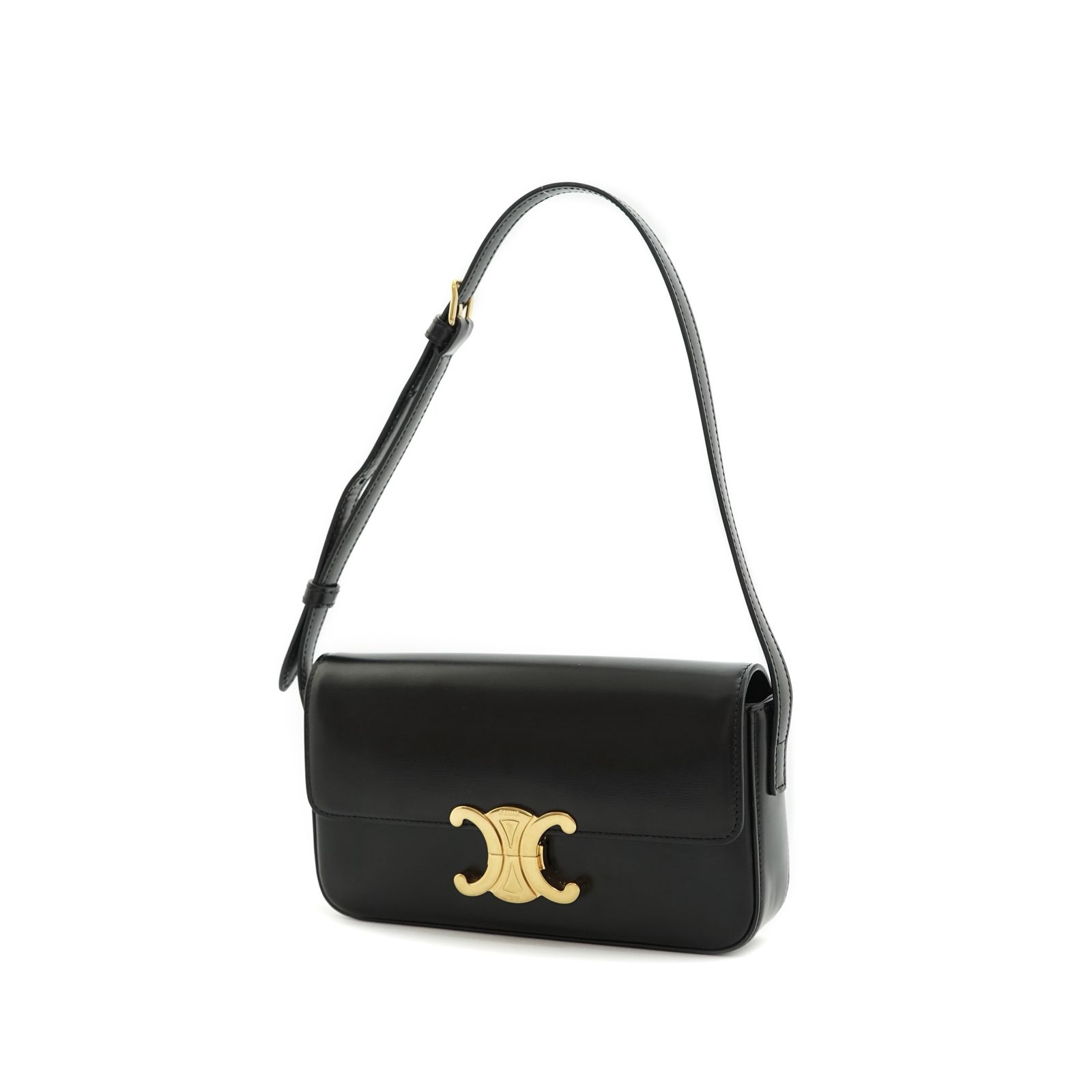 Triomphe Shoulder Bag Black GHW