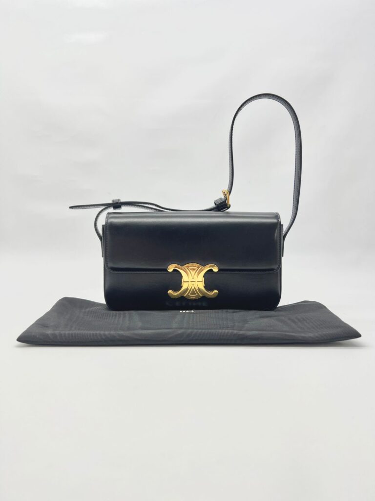 Triomphe Shoulder Bag Black GHW