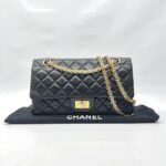 Reissue 226 Medium Crinkled Calfskin Black GHW