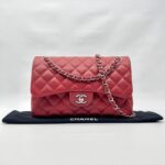 Jumbo Classic D Flap Caviar Red SHW