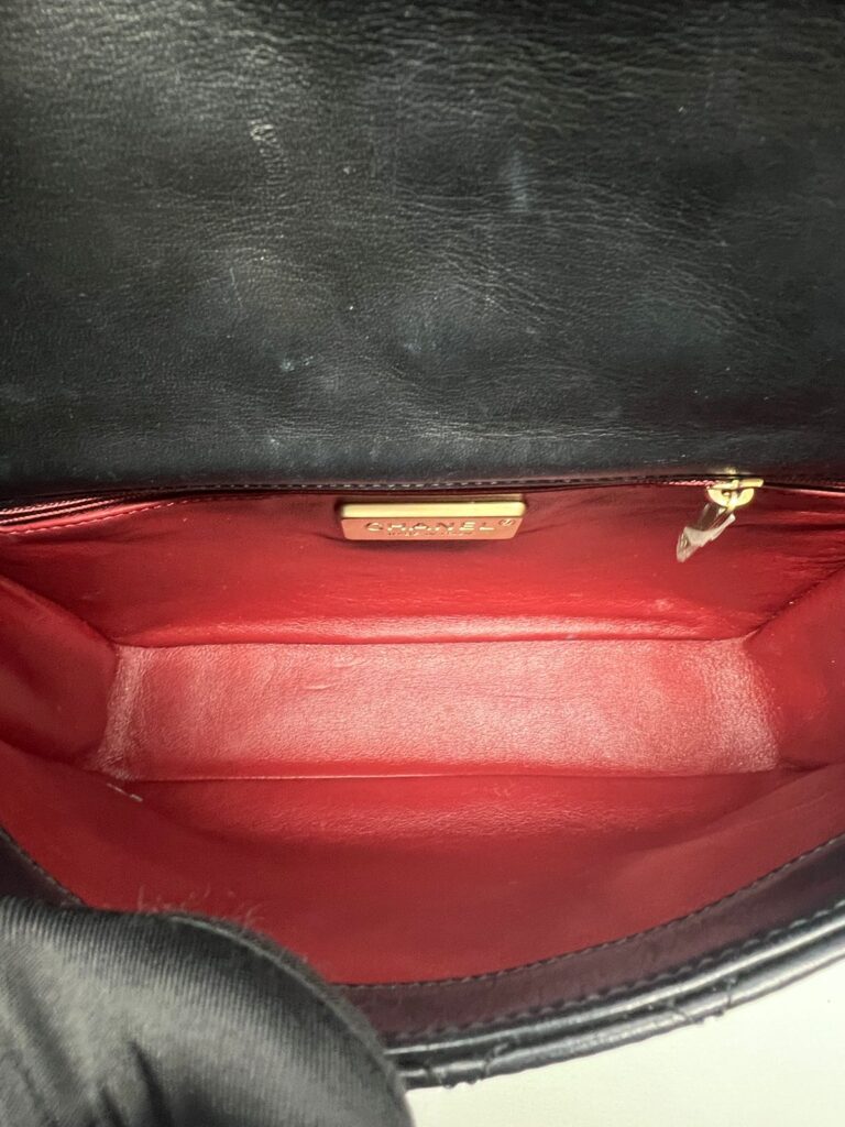 Flap Tangled Pearl Lambskin Black GHW