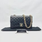 Flap Tangled Pearl Lambskin Black GHW