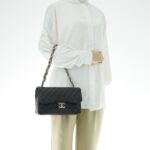 Flap Tangled Pearl Lambskin Black GHW