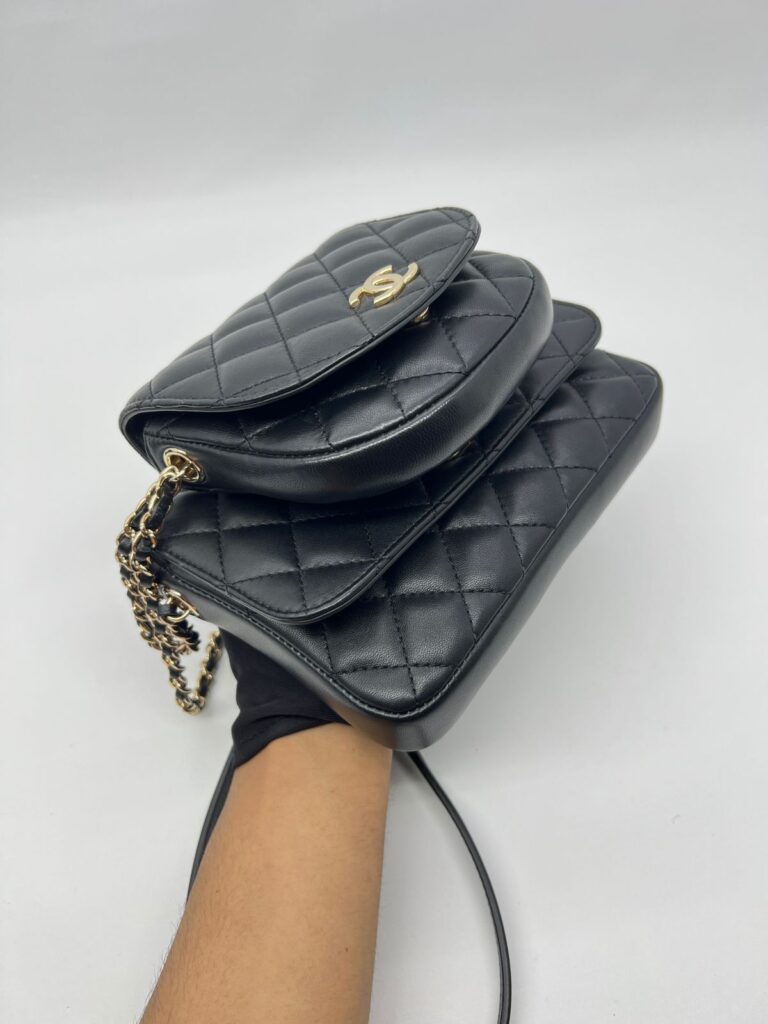 Side Pack Lambskin Black GHW