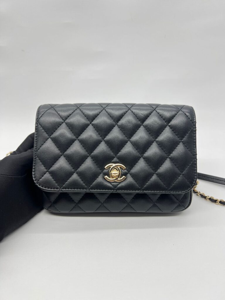 Side Pack Lambskin Black GHW